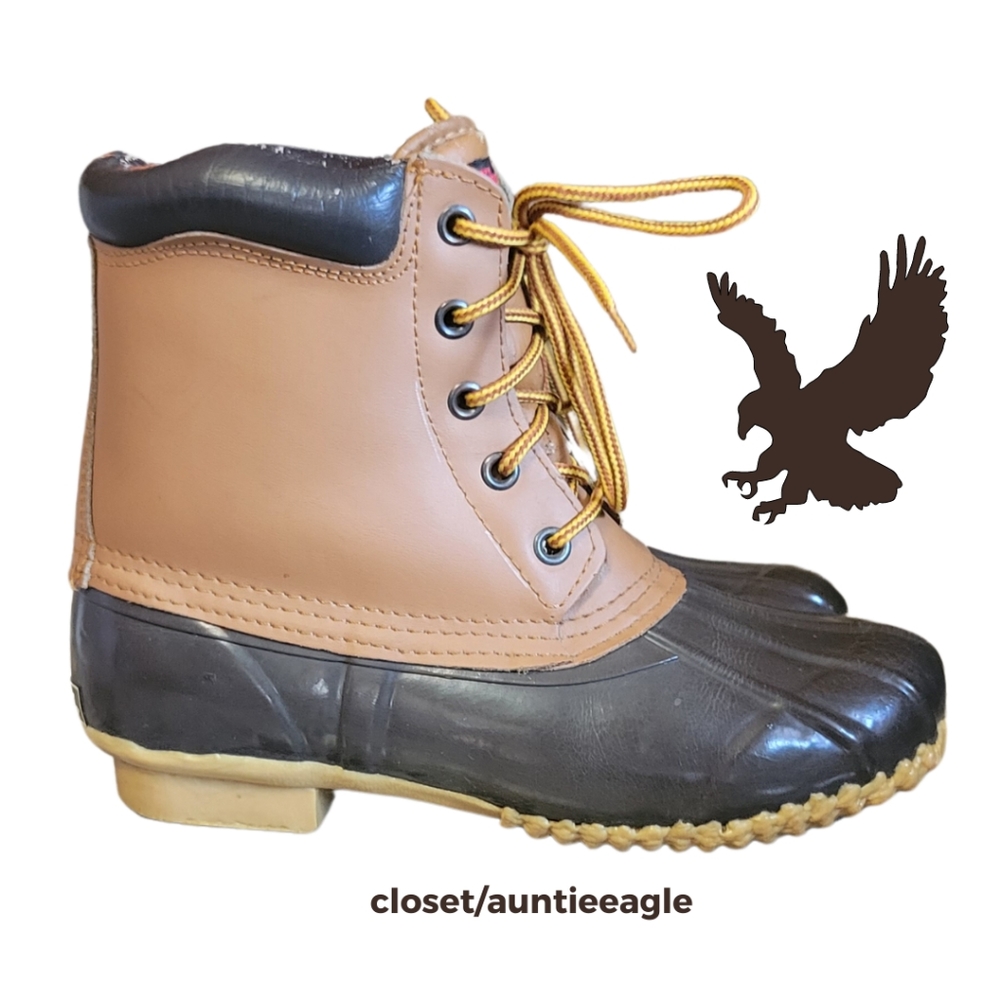 Leather Upper Snow & Rain Boots Never Worn Some Wear Womens